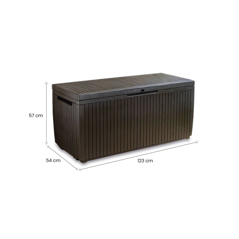 Cassapanca da esterno 123x53x57h cm marrone - Burlington