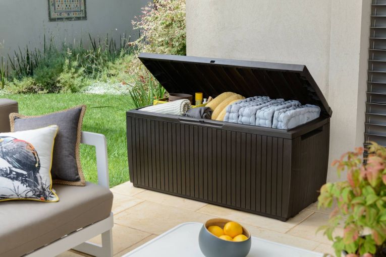 Cassapanca da esterno 123x53x57h cm marrone - Burlington