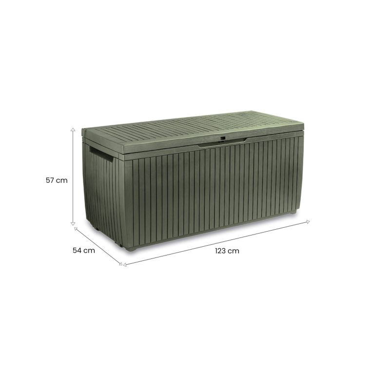 Cassapanca da giardino 123x53x57h cm verde - Burlington