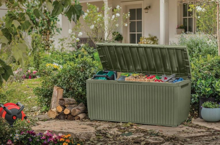 Cassapanca da giardino 123x53x57h cm verde - Burlington