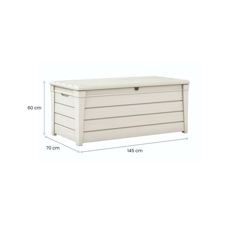 Cassapanca da giardino 145x69x60h cm bianco - Wawa