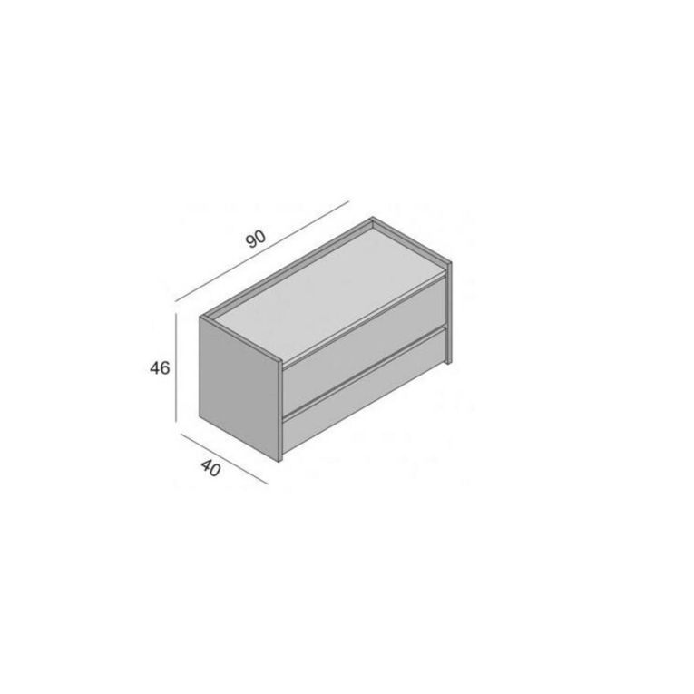 Cassapanca moderna porta scapre in legno 90x40x46h cm bianca - Sogno