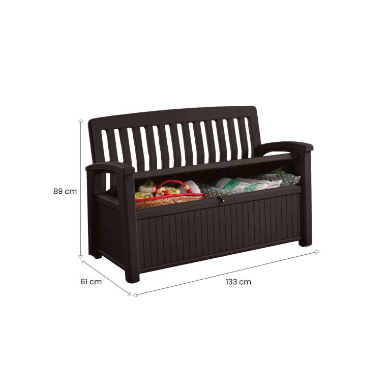 Cassapanca outdoor Goderich, 133x61 h89 cm, Antracite