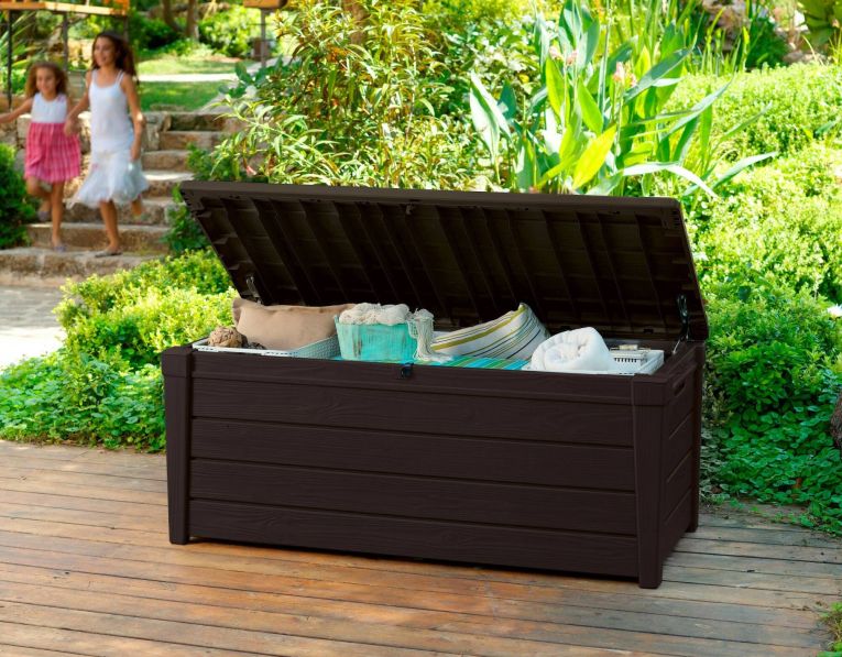 Cassapanca outdoor impermeabile 145x69x60h cm marrone - Wawa