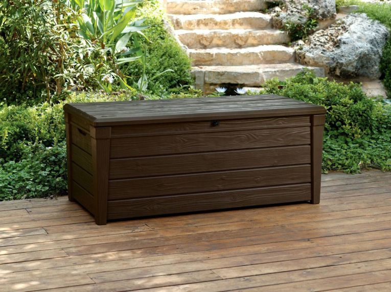 Cassapanca outdoor impermeabile 145x69x60h cm marrone - Wawa