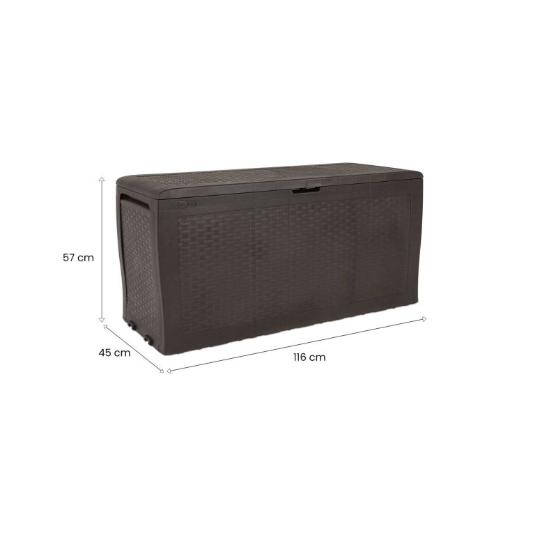 Cassapanca outdoor piccola 116x44x57h cm marrone - Kingston