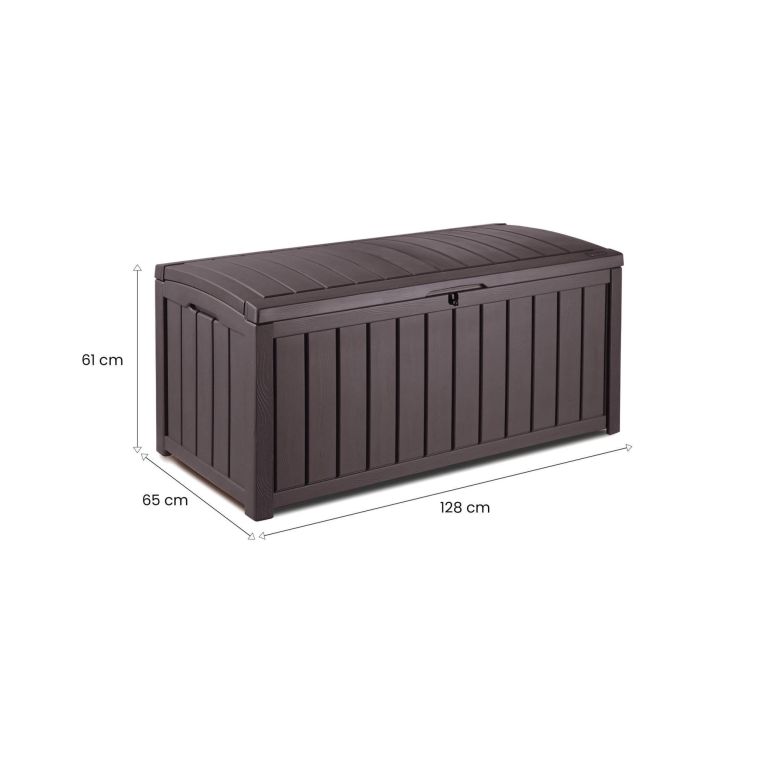 Cassapanca outdoor resistente 128x65x61h cm marrone - Sorel