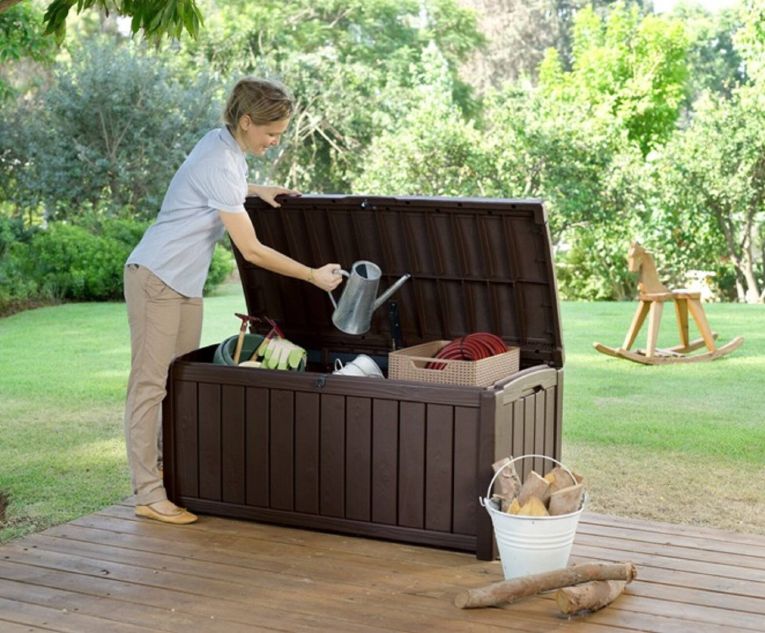 Cassapanca outdoor resistente 128x65x61h cm marrone - Sorel