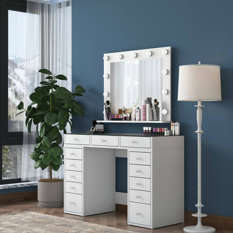Cassettiera 13 cassetti bianca 120x79h cm - Labico