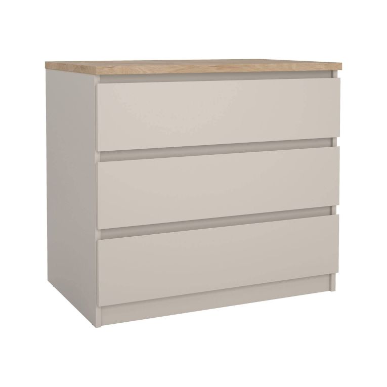 Cassettiera 3 cassetti beige 77x70h cm - Vistara
