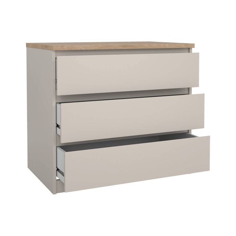 Cassettiera 3 cassetti beige 77x70h cm - Vistara
