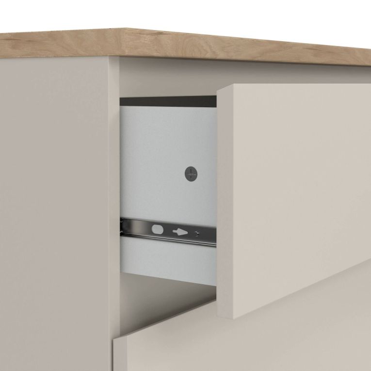 Cassettiera 3 cassetti beige 77x70h cm - Vistara