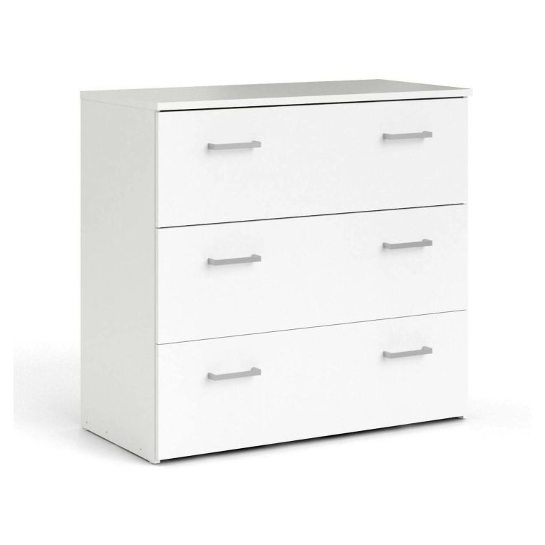 Cassettiera 3 cassetti bianca 74x69h cm - Adal