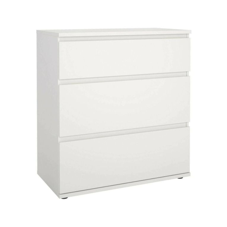 Cassettiera 3 cassetti bianca 76x83h cm - Aski