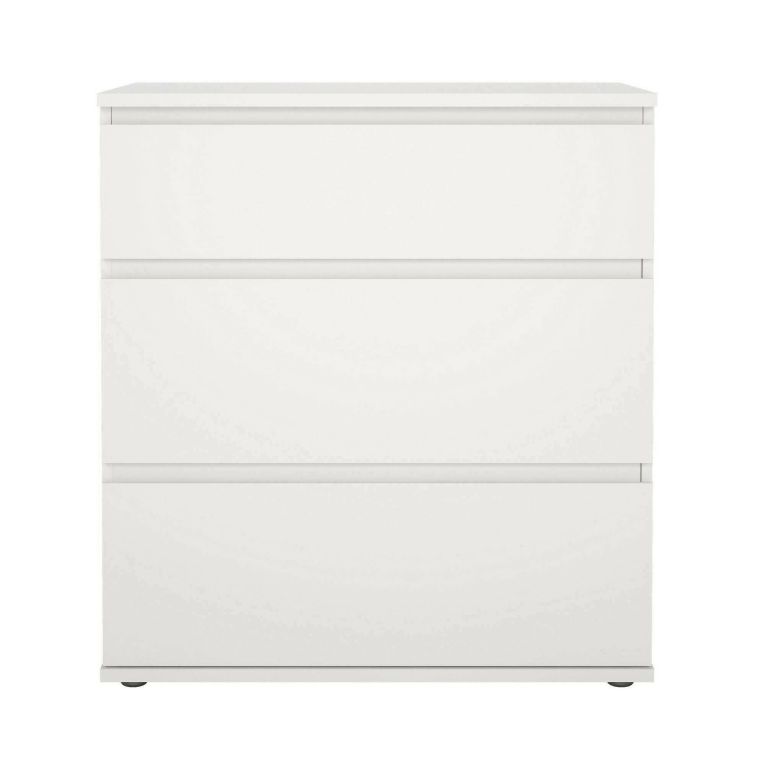 Cassettiera 3 cassetti bianca 76x83h cm - Aski