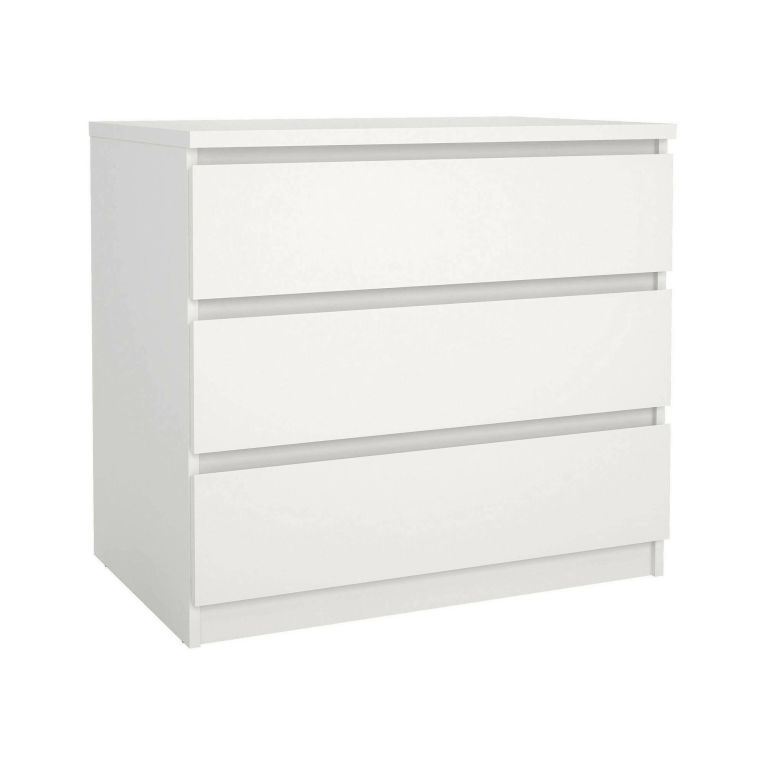 Cassettiera 3 cassetti bianca 77x70h cm - Artic