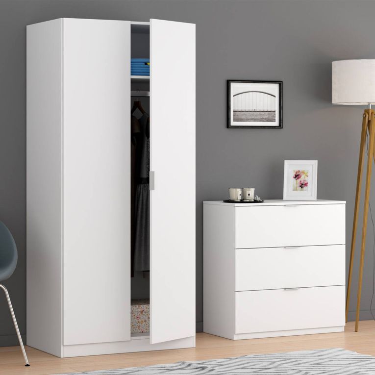 Cassettiera 3 cassetti bianca 77x80h cm - Rea