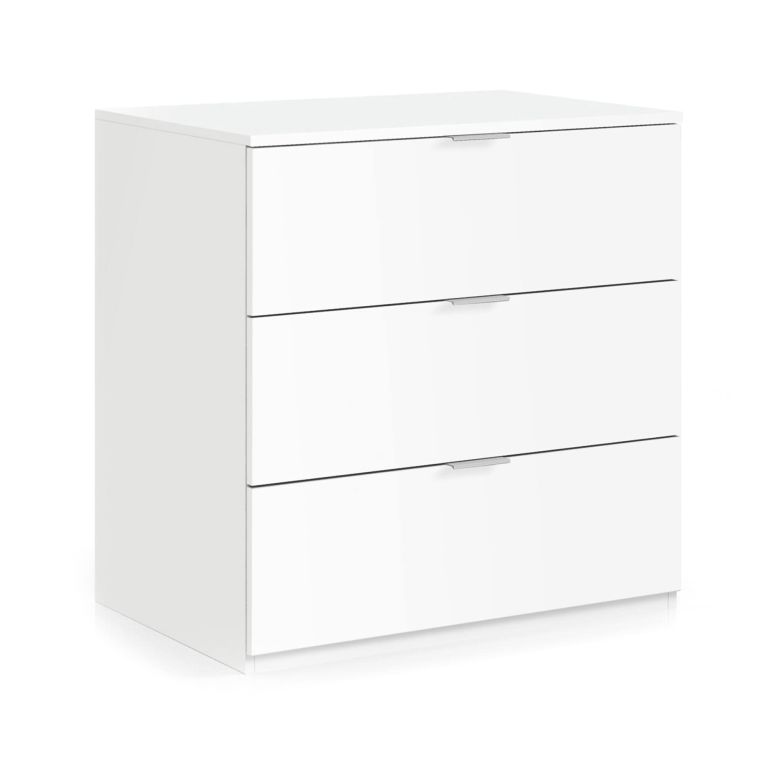 Cassettiera 3 cassetti bianca 77x80h cm - Rea