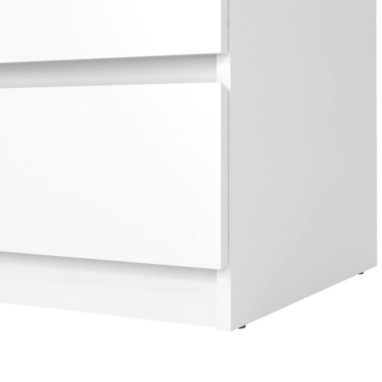 Cassettiera 3 cassetti bianca lucida 77x68h cm - Kajiki