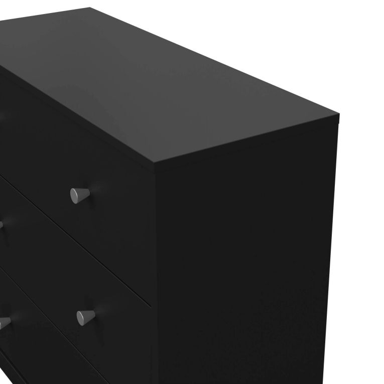 Cassettiera 3 cassetti nera 72x68h cm - Alert
