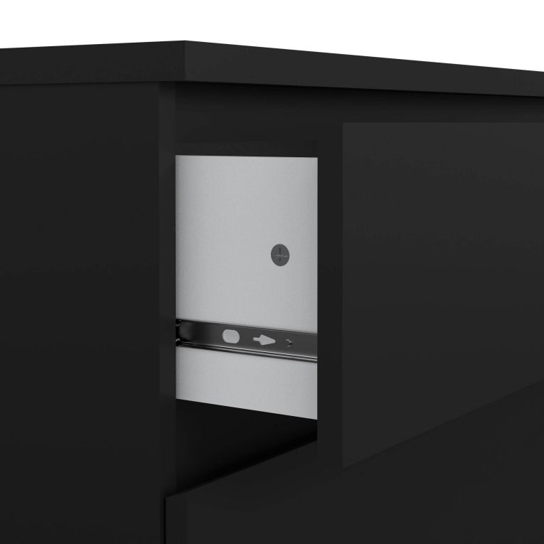 Cassettiera 3 cassetti nera 77x70h cm - Artic