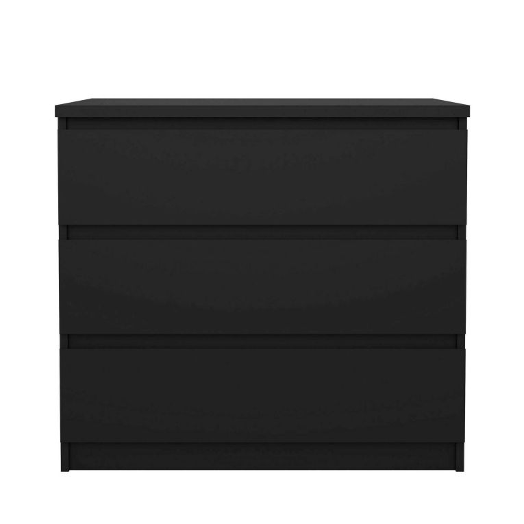 Cassettiera 3 cassetti nera 77x70h cm - Artic