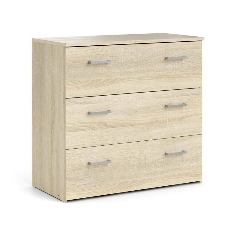 Cassettiera 3 cassetti quercia 74x69h cm - Adal