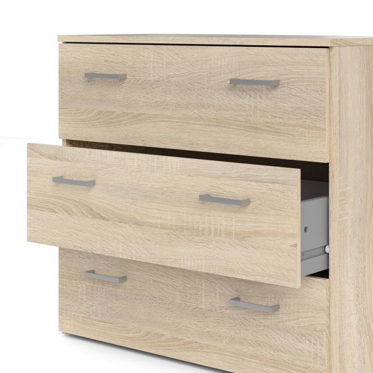 Cassettiera 3 cassetti quercia 74x69h cm - Adal