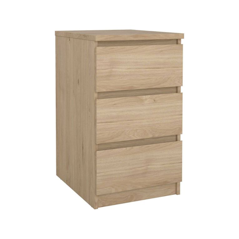 Cassettiera 3 cassetti rovere 50x70h cm - Accudino