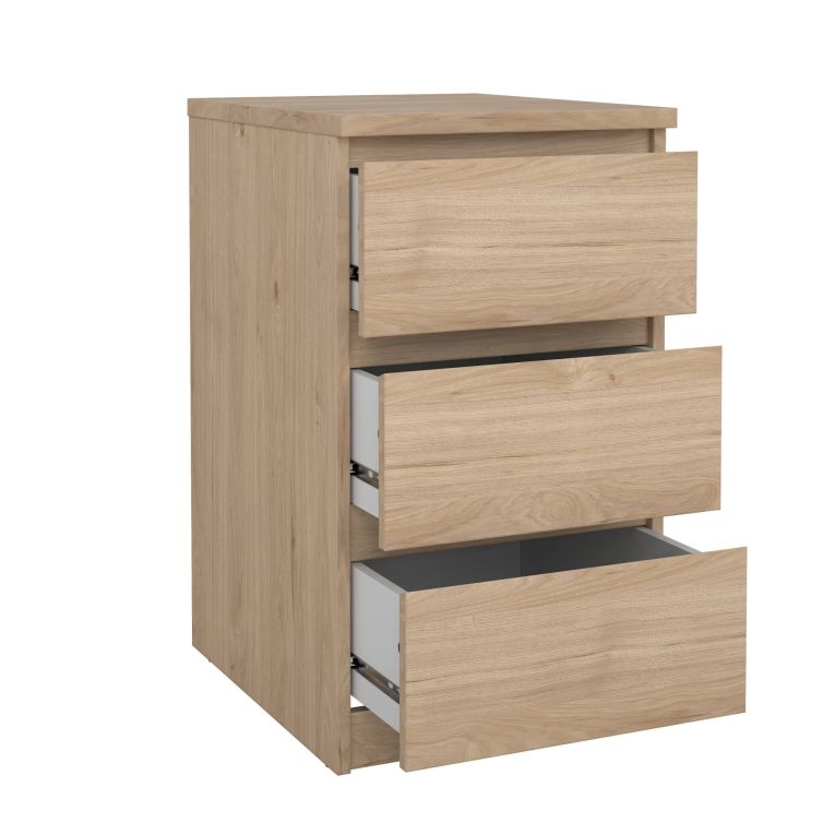 Cassettiera 3 cassetti rovere 50x70h cm - Accudino