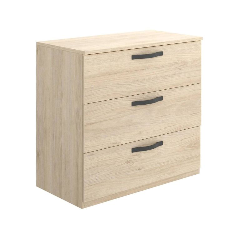 Cassettiera 3 cassetti rovere 70x72h cm - Alic