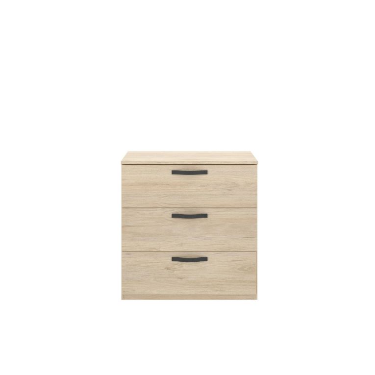 Cassettiera 3 cassetti rovere 70x72h cm - Alic