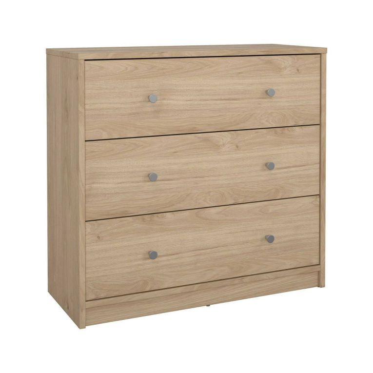 Cassettiera 3 cassetti rovere 72x68h cm - Alert