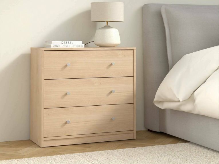 Cassettiera 3 cassetti rovere 72x68h cm - Alert