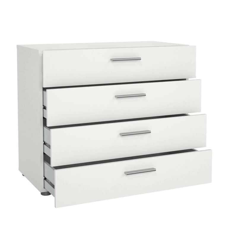 Cassettiera 4 cassetti bianca 80x68h cm - Arwen