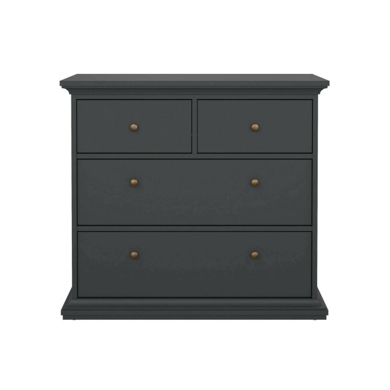 Cassettiera 4 cassetti grigia 96x86h cm - Arika
