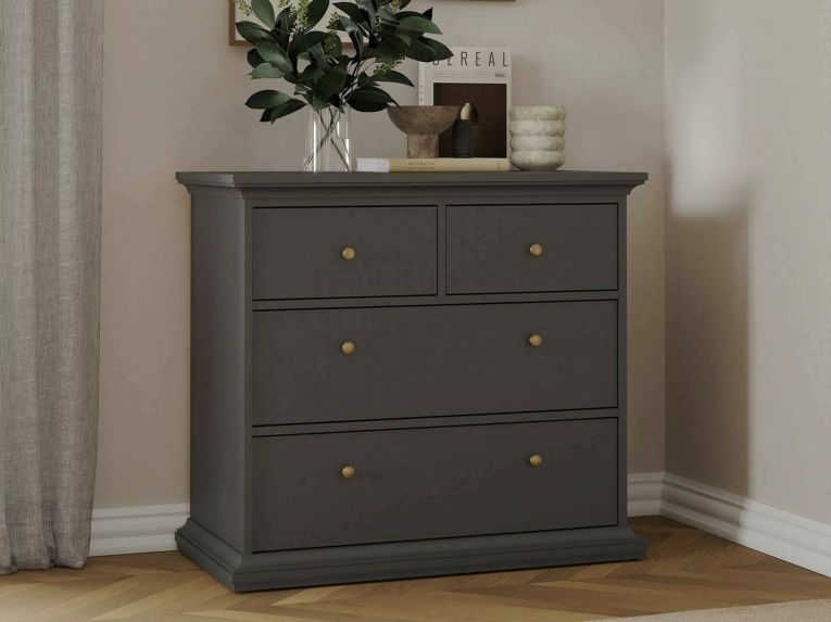 Cassettiera 4 cassetti grigia 96x86h cm - Arika