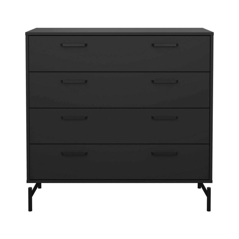 Cassettiera 4 cassetti nera 98x95h cm - Puglia