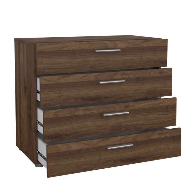 Cassettiera 4 cassetti noce 80x68h cm - Arwen