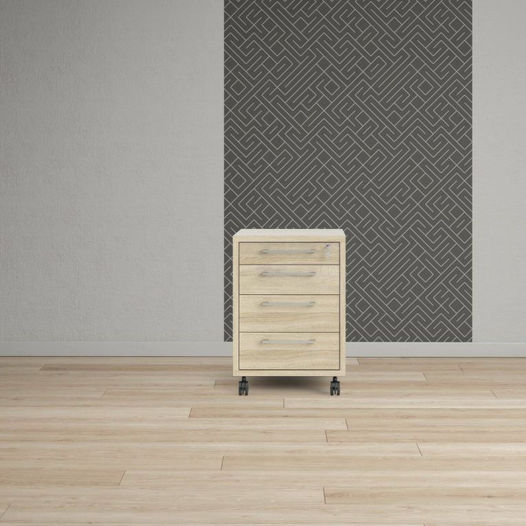 Cassettiera 4 cassetti quercia 49x68h cm - Ariosto