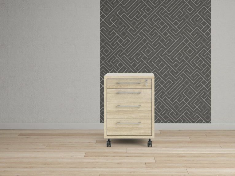 Cassettiera 4 cassetti quercia 49x68h cm - Ariosto