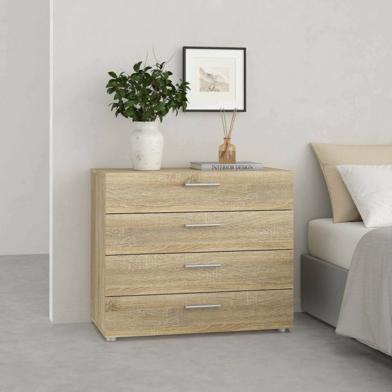 Cassettiera 4 cassetti quercia 80x68h cm - Arwen