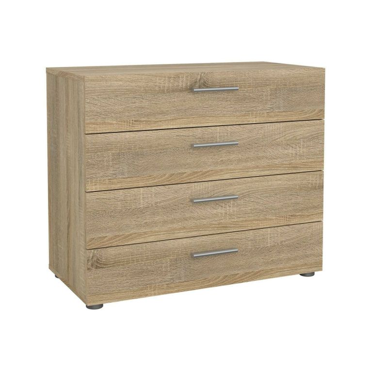 Cassettiera 4 cassetti quercia 80x68h cm - Arwen