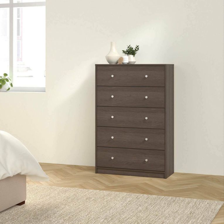 Cassettiera 5 cassetti noce 72x108h cm - Contessa