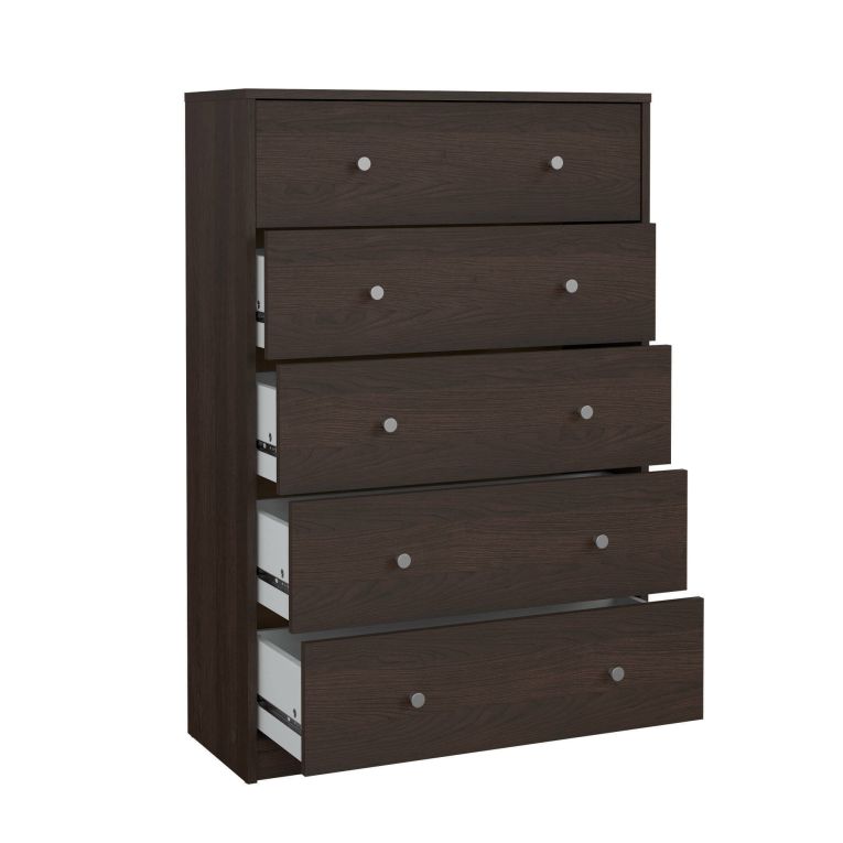 Cassettiera 5 cassetti noce 72x108h cm - Contessa