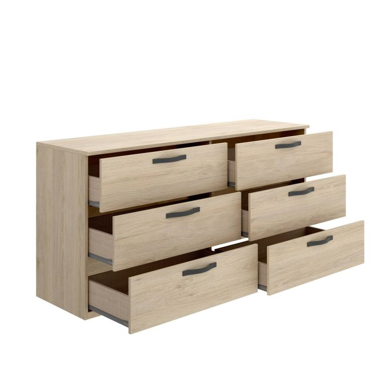 Cassettiera 6 cassetti rovere 140x72h cm - Arpel