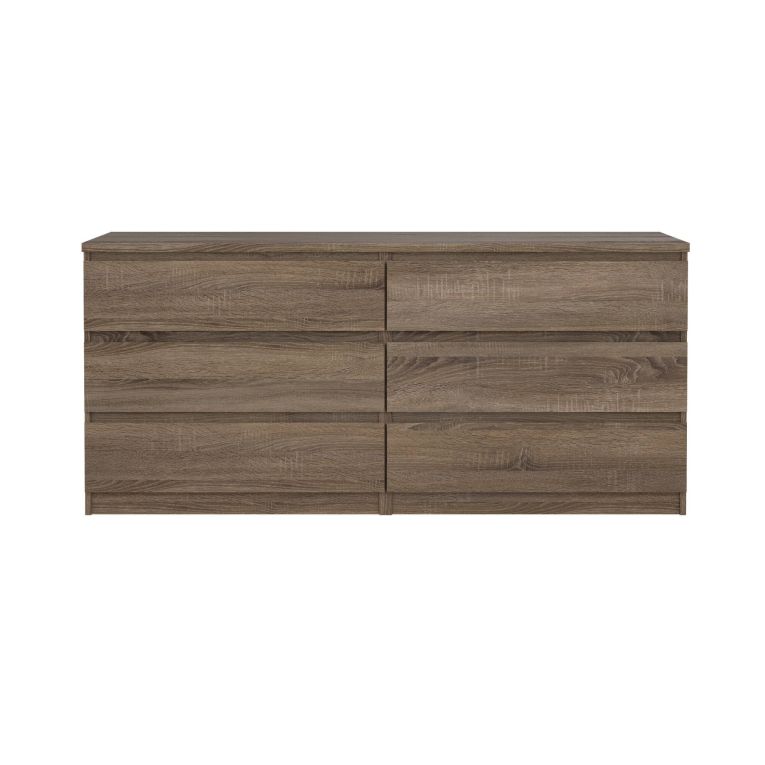 Cassettiera 6 cassetti rovere 153x70h cm - Aci