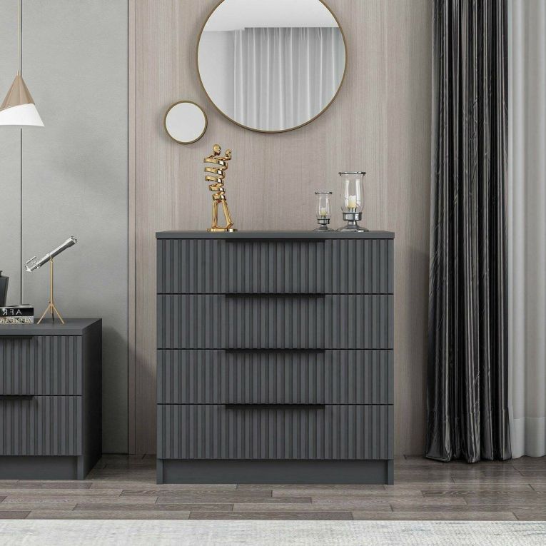 Cassettiera 7 cassetti antracite 72x77h cm - Vicente