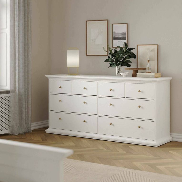 Cassettiera 8 cassetti bianca 183x86h cm - Asiagela
