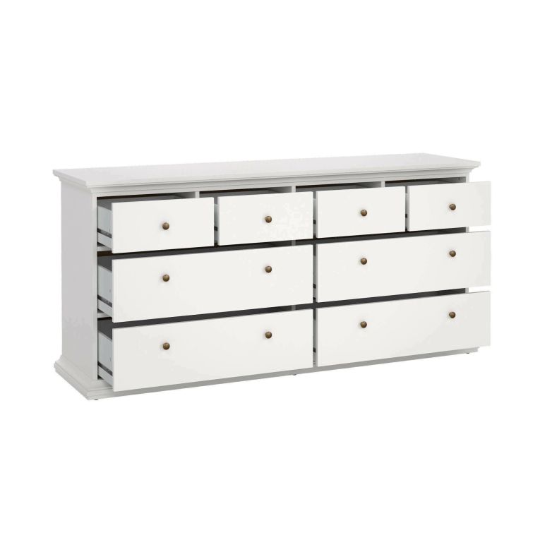 Cassettiera 8 cassetti bianca 183x86h cm - Asiagela